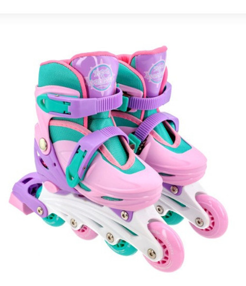 Patins Kit Turma Da Aventura Tri/inline Rosa 30-33 Unitoys 0