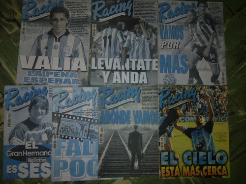 Lote De 7 Revista Partidaria ** Racing ** Años 2000 / 01 0