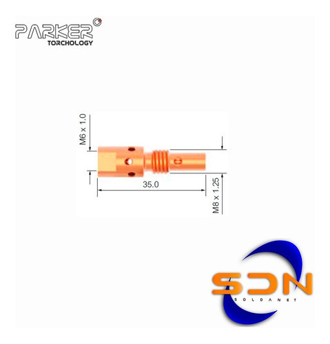 Porta Tubo De Contacto Mig M6 Para Torcha 250 Parker 0