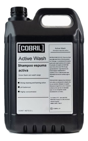 Shampoo Espuma Activa Para Autos 5lts Cobril G P 0