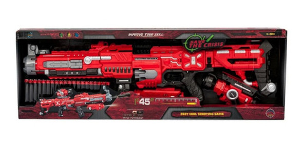 Pistola Rifle A Pila Lanza Dardos X 20 Con Mira Y Linterna 0