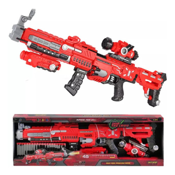 Pistola Rifle A Pila Lanza Dardos X 20 Con Mira Y Linterna 1