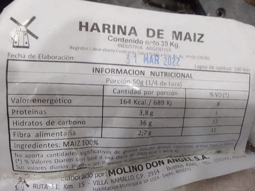 Harina De Maiz X 5 Kg Caba 1