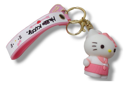 Hello Kitty Llavero Silicona Cinta Pasapresilla Gancho Seg 0