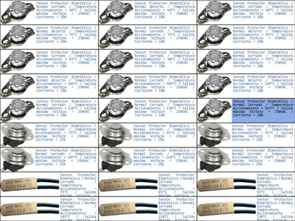 Termostato Temperatura 165 Grados Normal Cerrado 10a 1 Termostato Temperatura 165 Grados Normal Cerrado 10a 1