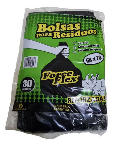 30 Bolsas Consorcio Negras 50x70cm Reforzadas Force-flex 1