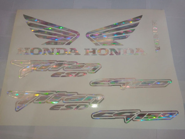 Calcos Para Honda Cg Titan 150 Esd Holograficas Tornosoladas 1
