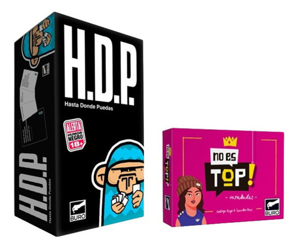 Combo Juego De Cartas Hdp Hasta Donde Puedas + No Es Top 0