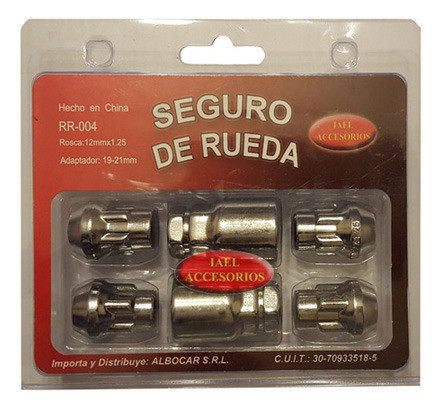 Seguro Rueda Antirobo 4 Tuercas 4 P/ 504 69/18 1