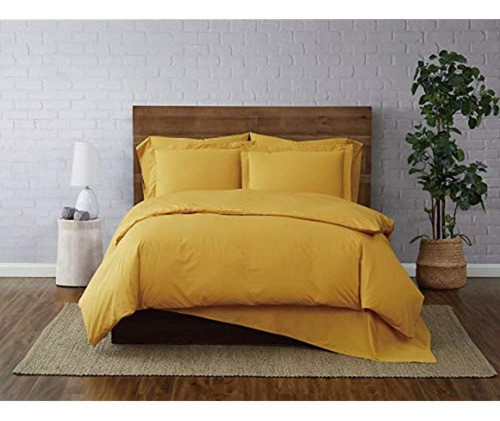 Juego De Edredón De 3 Piezas Brooklyn Loom De Algodón Sólido 0