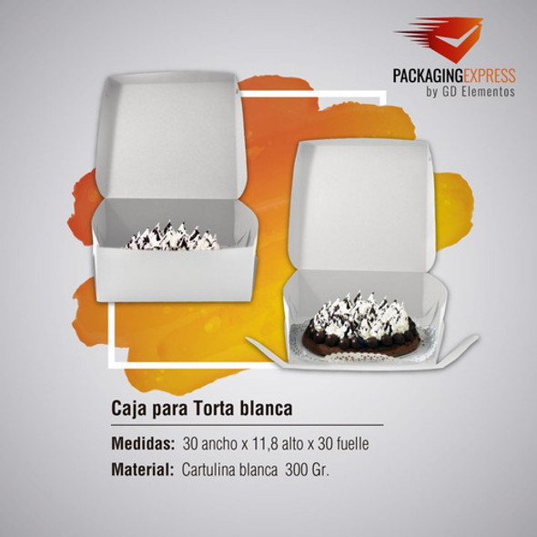Cajas Para Tortas Sandwich Envío Gratis 30x30x11.8 Pack X100 1