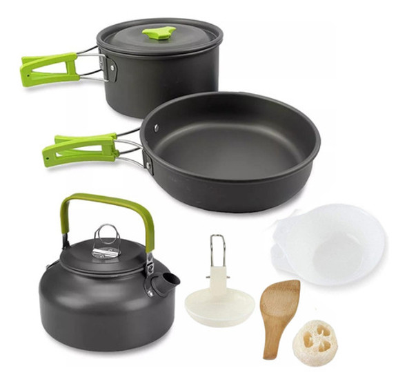 Juego De Ollas Para Camping 6 Piezas Caldera Sarten 0
