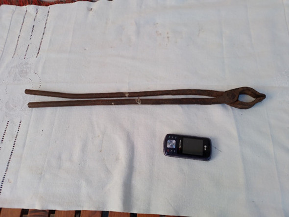Antigua Pinza De Herrero Fragua Yunque Forjado 53cm 0