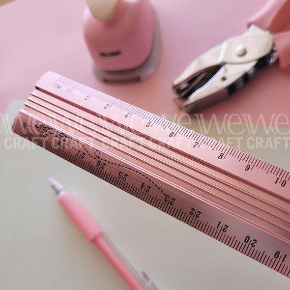 Regla De Aluminio Rosa Largo 30 Cm Centimetros Y Milimetrada 0 Regla De Aluminio Rosa Largo 30 Cm Centimetros Y Milimetrada 0