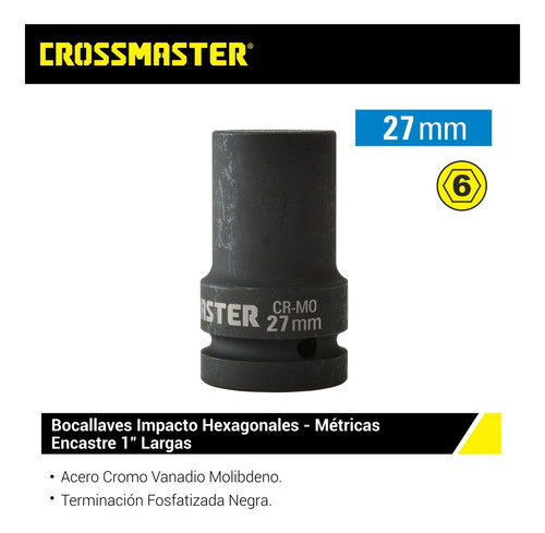 Bocallaves De Impacto Hexagonal Métrica 1 27mm 1