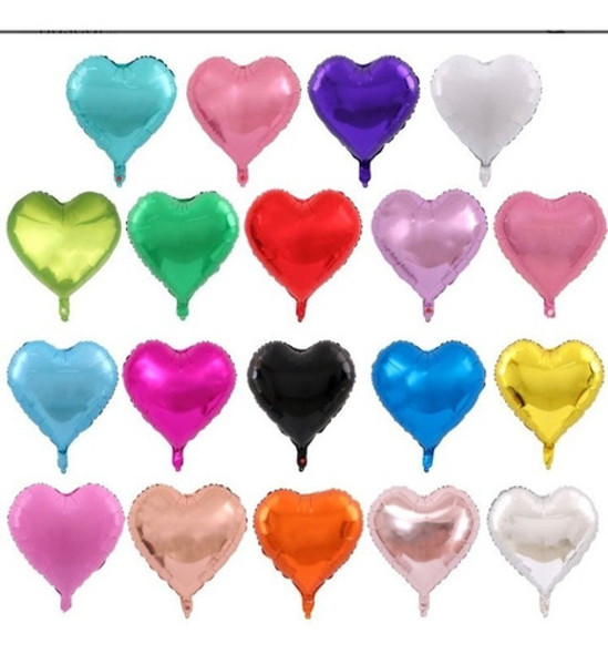 Globo Metalizado Corazón  10  Pulgadas X 50 Unidades Surtido 0 Globo Metalizado Corazón  10  Pulgadas X 50 Unidades Surtido 0