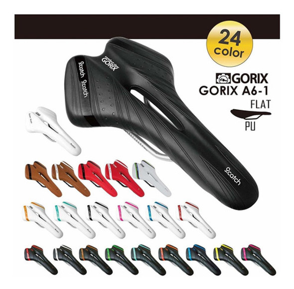 Asiento Bicicleta Gorix Confortable Cushion Con Rail M -6j33 1