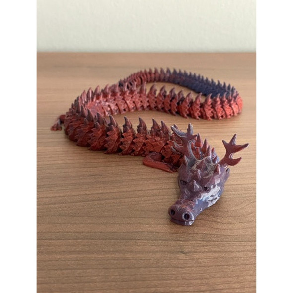 Dragón Articulado Bicolor 3d Adorno Juguete Decorativo 1 Dragón Articulado Bicolor 3d Adorno Juguete Decorativo 1