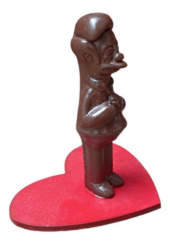 Figura Simpsons Apu De Chocolate Base Con Forma De Corazon 1