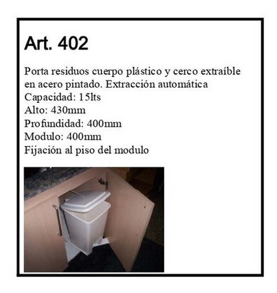 Cubo Tacho Para Residuos 15 Lts. Difha 402 Extr. Automatica 1 Cubo Tacho Para Residuos 15 Lts. Difha 402 Extr. Automatica 1