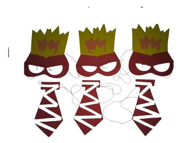 Antifaz Careta Intensamente Goma Eva Furia X 10 Disfraz 0