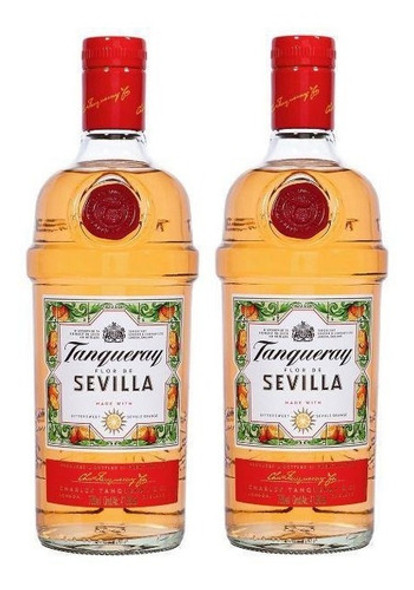 Gin Tanqueray Flor Sevilla 700ml Pack X2 Original 0