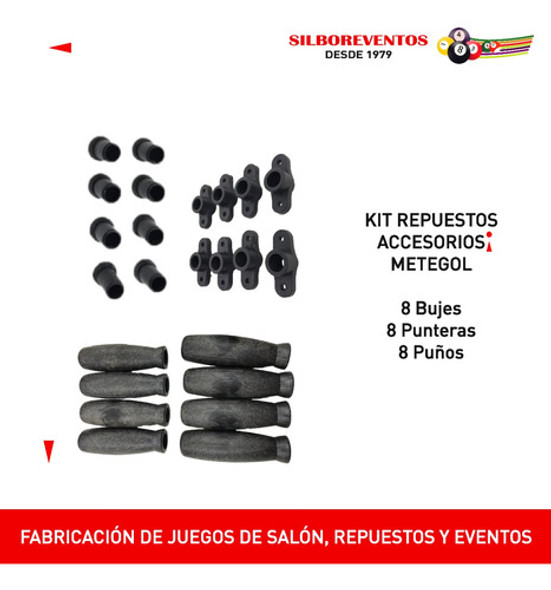 Repuestos Accesorios Metegol Kit Bujes Punteras Puños 1 Repuestos Accesorios Metegol Kit Bujes Punteras Puños 1