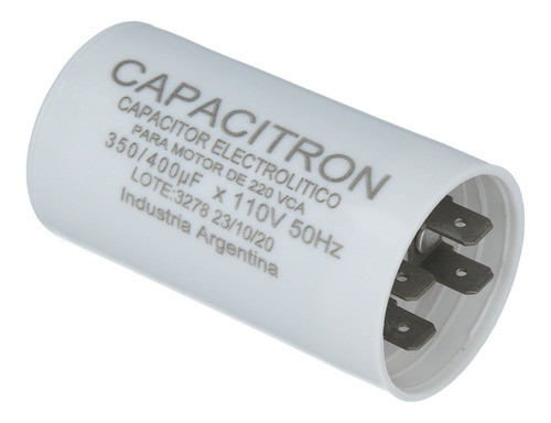 Capacitor De Arranque Para Motores 1 1/2 Hp 350/400 Mfd 0
