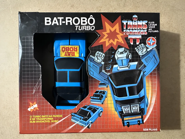 Vintage 1980s Transformers Bat Robot Turbo by Estrela – Blue/Black (Used) Vintage 1980s Transformers Bat Robot Turbo by Estrela – Blue/Black (Used)