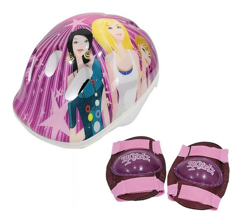 Set De Casco Y Protección Rosa 0