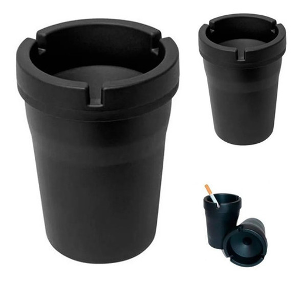 Cenicero Auto Portatil Tapa Cenicero Consola Porta Vaso Auto 0