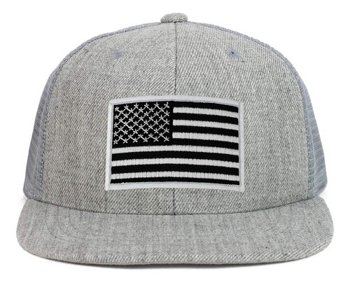 Armycrew Gorra Trucker Snapback Con Parche Bandera Blanco Y 0