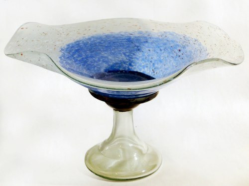 Frutera Murano Vidrio Firmado     Arte Antica Antiguedades 0