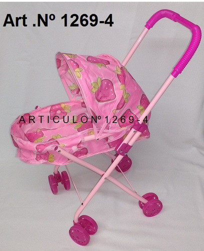 Cochecito Cuna Paseo Capota Nenas Para Muñecas Caño Qpilmn 1