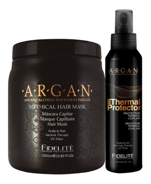 Combo Argán Fidelite X2 Mascara + Protector Termico 0 Combo Argán Fidelite X2 Mascara + Protector Termico 0