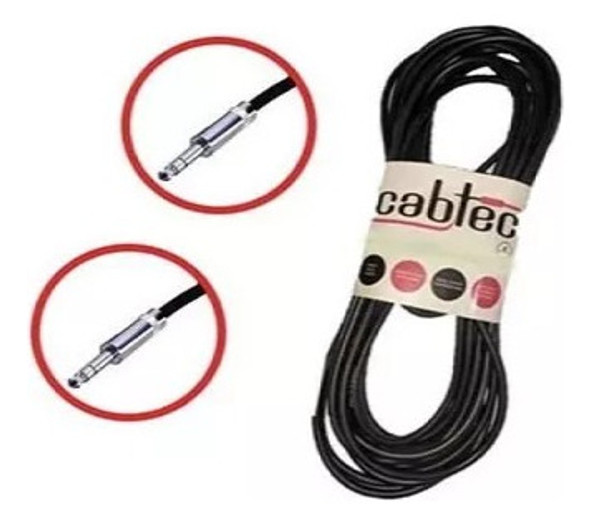 Cable Plug Plug Stereo Trs 9 Metros Cab-tec Fichas Neutrik 0