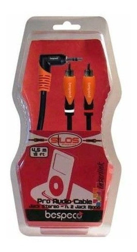 Cable Miniplug Stereo 90° A 2 Rca 5 Metros Bespeco Slympr500 1
