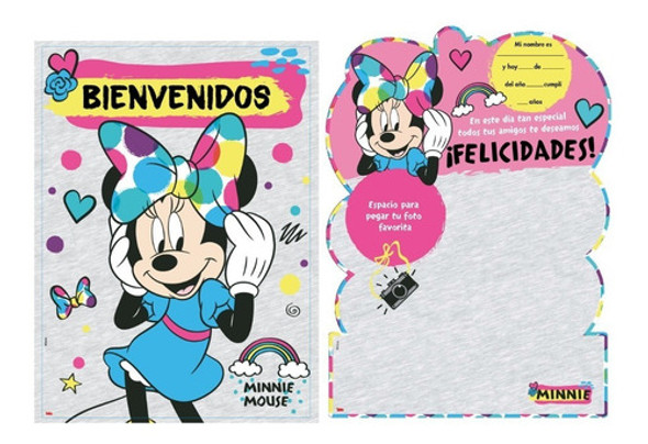 Afiche Minnie Bienvenido Con Recordatorio 1 X U. 54x40 Cm 0