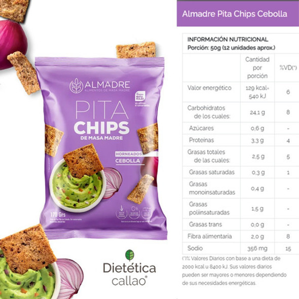 Snacks Pita Chips Cebolla Almadre 170 Grs - 3 Unidades 1