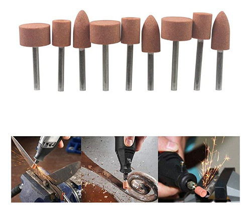 Tallado Experto 9 Unids Abrasivo Montado Piedra Para Dremel. 0