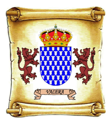 Valera - Escudo Del Apellido - Heráldica - Lámina 45x30 Cm. 0