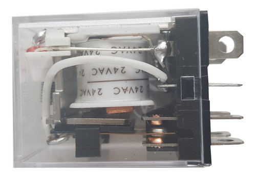 Relay Auxiliar Con Zócalo Riel Din Bobina 24v (220v 10a) 1