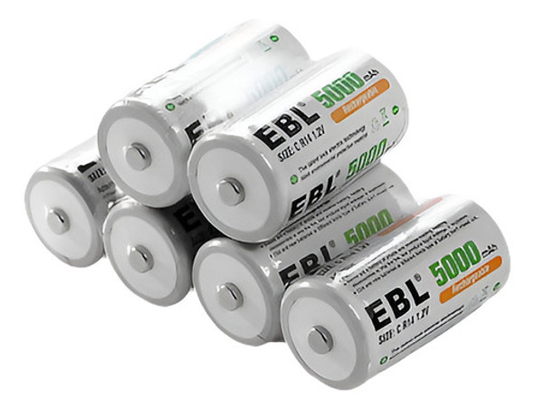 C 6 X 5000mah Tamaño Baterías Recargables Ni-mh 1.2v Dren Al 0 C 6 X 5000mah Tamaño Baterías Recargables Ni-mh 1.2v Dren Al 0