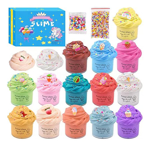 Lixianshi Slime, Kit De 14 Limos De Mantequilla, 0