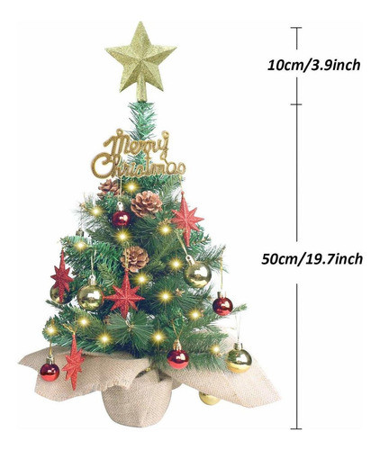 Mini Rbol De Navidad De Mesa De 20 Pulgadas, Rbol De Navidad 1