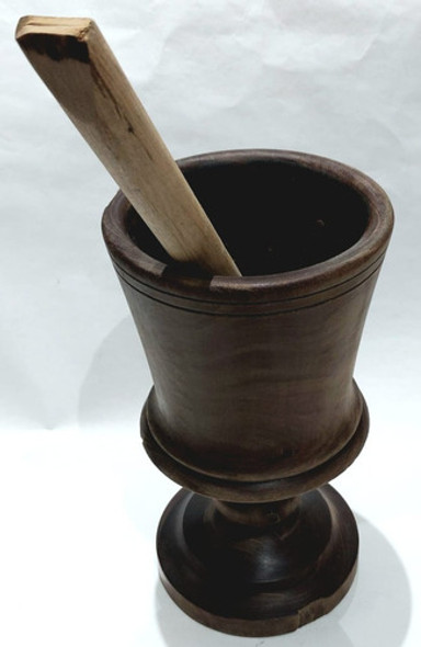 Mortero Antiguo Grande De Madera 0