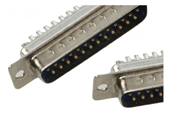 Conector Ficha Db-25 Db25 Macho 25 Pines Impr Pack X 2u Htec 1