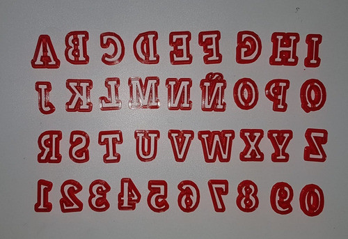 Cortante Letras Y Numeros Mayusculas 3cm 1