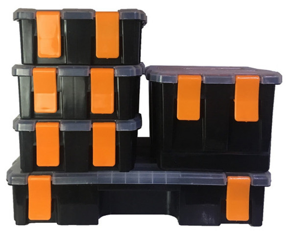 Cajas Organizadoras De Plástico Apilables Pack X 5 Unidades 1