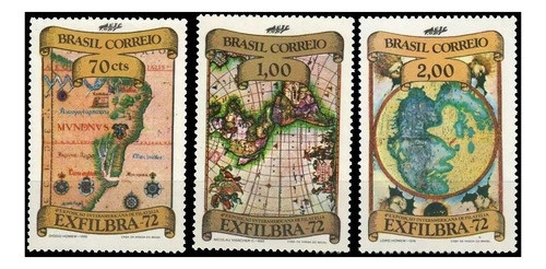 Mapas Antiguos - Brasil 1972 - Serie Mint - Yvert 1004-6 0